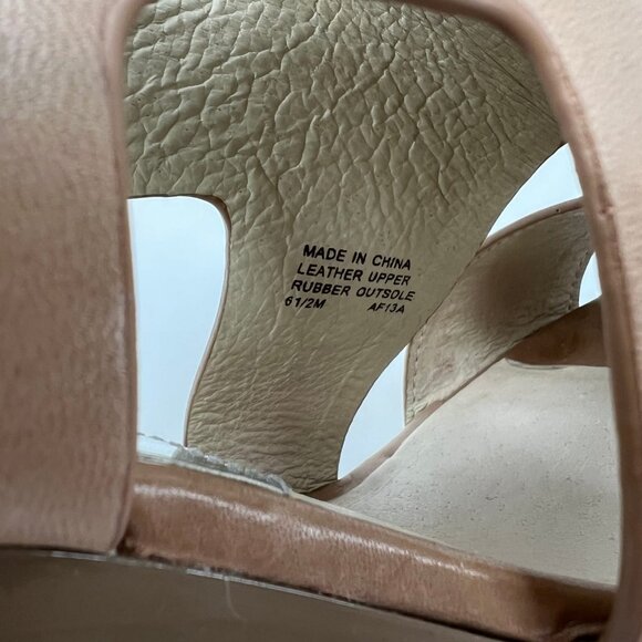 Michael Kors Tan Carla Ultra-High Peep Toe Platform Heels | Size 6.5 - Picture 9 of 11